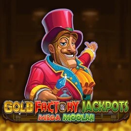Play the Gold Factory Jackpots Mega Moolah slot by Aurum Signature Studios on Regal Rush Casino