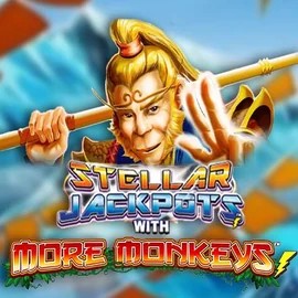 Stellar Jackpots with More Monkeys slot visual from Lightning Box Game available on regalrush.eu.com