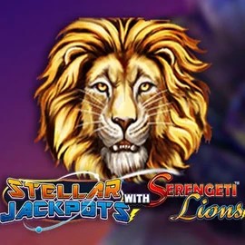 Stellar Jackpots with Serengeti Lions slot icon by Lightning Box Game, available at Regal Rush Casino